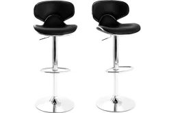 Miliboo 2 Design-Barhocker PEGASE Schwarz* Barhocker