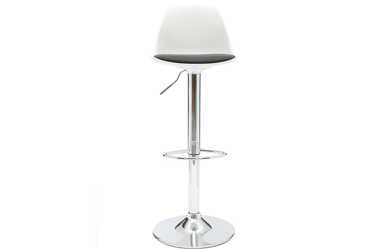 Miliboo 2 Design-Barhocker STEEVY Schwarz und Weiß* Barhocker