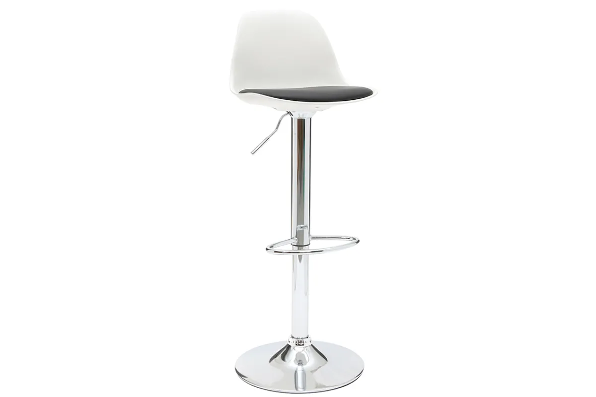 Miliboo 2 Design-Barhocker STEEVY Schwarz und Weiß* Barhocker