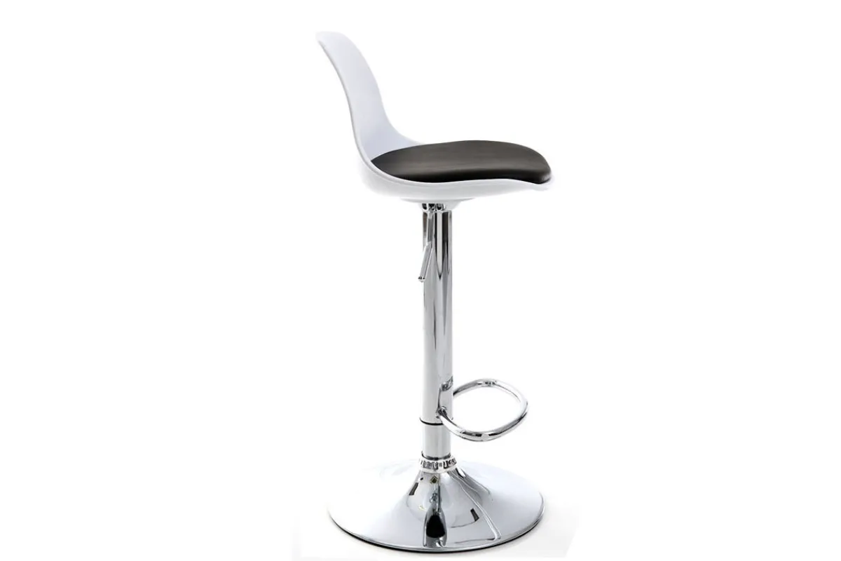 Miliboo 2 Design-Barhocker STEEVY Schwarz und Weiß* Barhocker