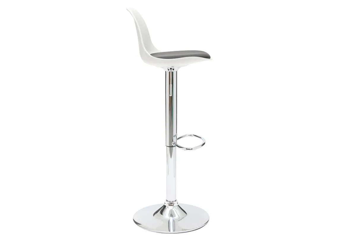 Miliboo 2 Design-Barhocker STEEVY Schwarz und Weiß* Barhocker