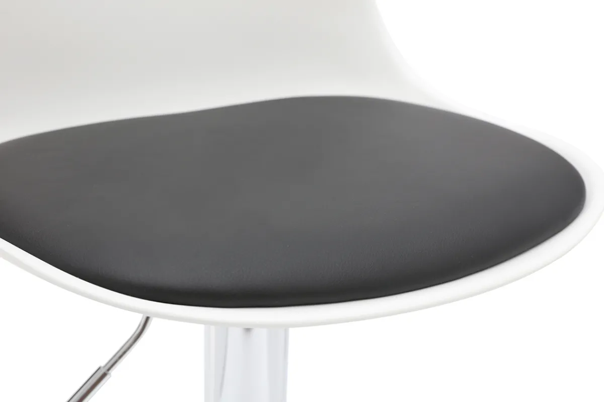 Miliboo 2 Design-Barhocker STEEVY Schwarz und Weiß* Barhocker