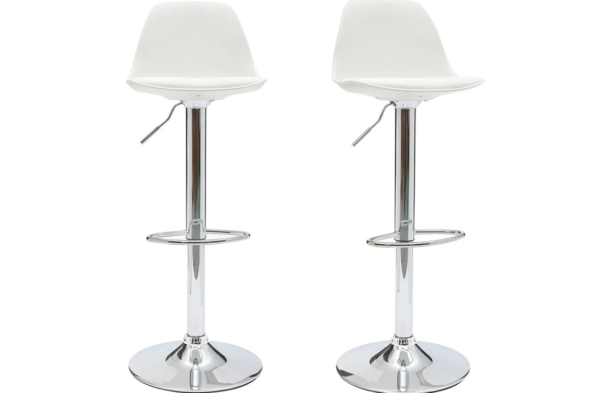 Miliboo 2 Design-Barhocker STEEVY Weiß* Barhocker