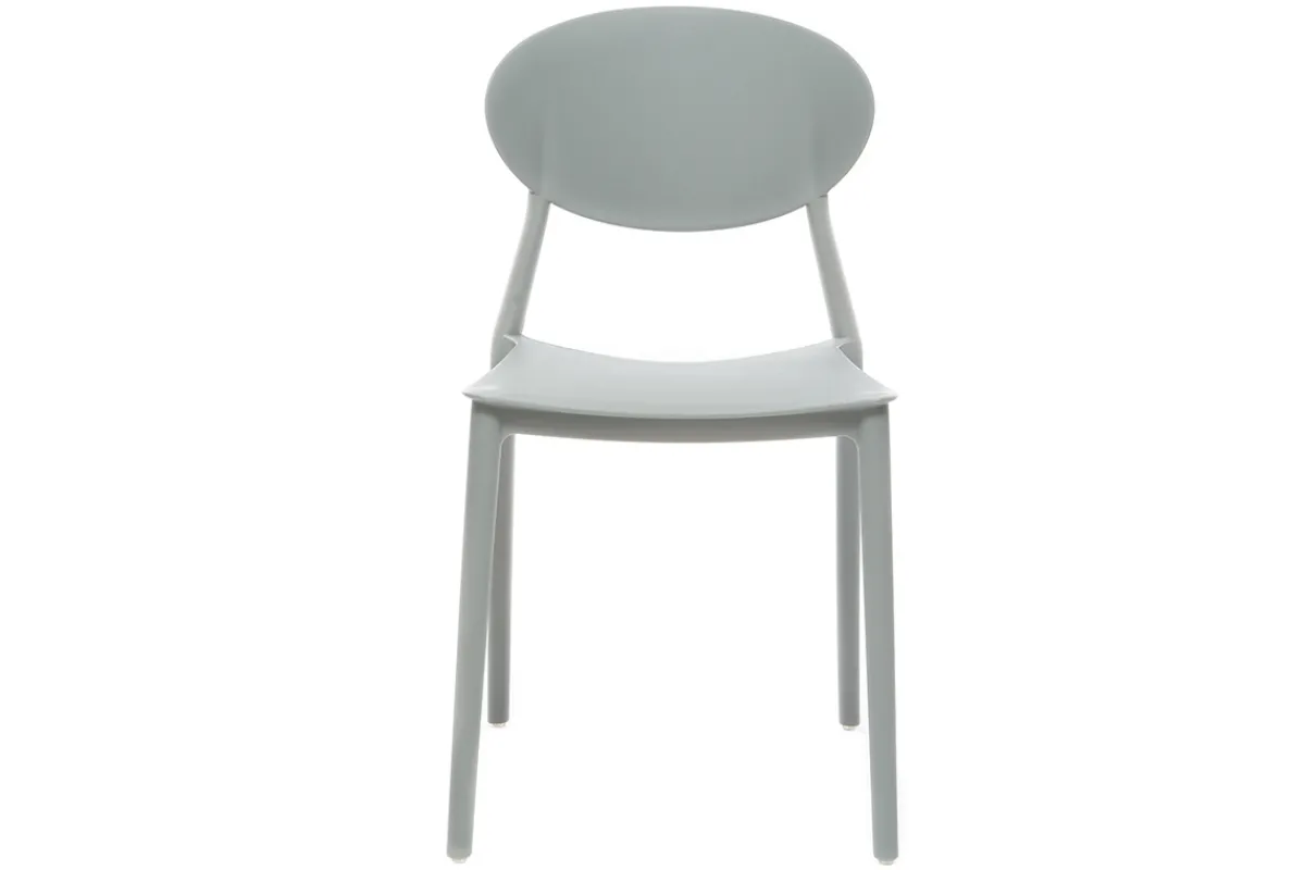 Miliboo 2 Design-Stühle Grau Polypropylen ANNA* Design-stühle|Gartenstühle