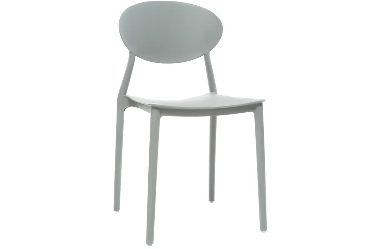 Miliboo 2 Design-Stühle Grau Polypropylen ANNA* Design-stühle|Gartenstühle