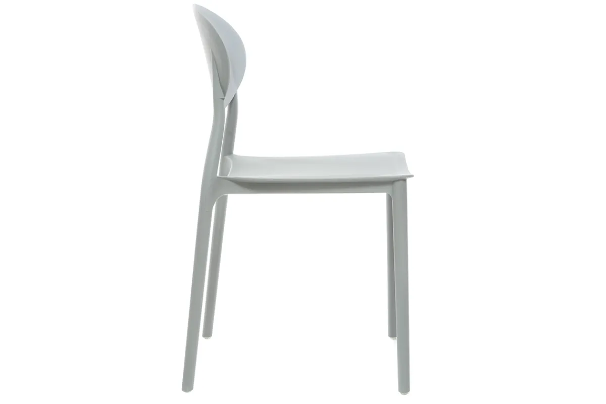 Miliboo 2 Design-Stühle Grau Polypropylen ANNA* Design-stühle|Gartenstühle