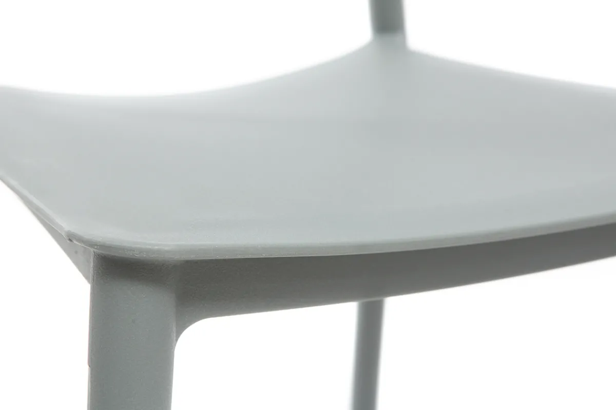 Miliboo 2 Design-Stühle Grau Polypropylen ANNA* Design-stühle|Gartenstühle