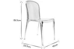 Miliboo 2 Design-Stühle THALYSSE Polycarbonat Transparent* Design-stühle