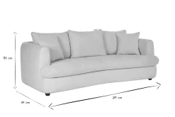 Miliboo Abnehmbares Design-Sofa mit 3-4 Plätzen in Terrakotta-Veloursstoff im Bohnen-Design SACHA* Design-sofas