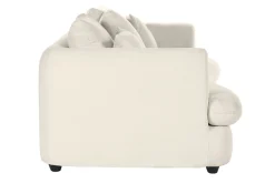 Miliboo Abnehmbares 3-4-Sitzer-Designsofa in hellem beigefarbenem samtigem Stoff mit Bohnenform - SACHA* Design-sofas