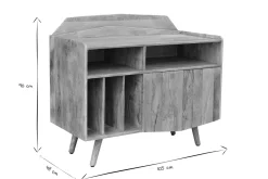 Miliboo Aufbewahrungsschrank Vinyl aus massivem Mangiholz MATAHARI* Sideboards