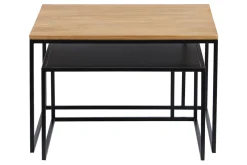 Miliboo Ausziehbare Couchtische aus massivem Mangoholz und Metall TAHL* Couchtische