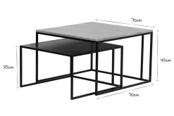 Miliboo Ausziehbare Couchtische aus massivem Mangoholz und Metall TAHL* Couchtische