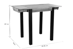 Miliboo Ausziehbarer Bar-Tisch aus Akazie und Metall L80-135 cm TRAP* Bartische/ Bar
