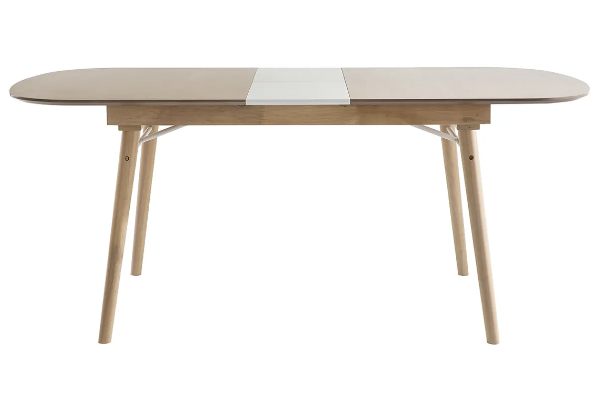 Miliboo Ausziehbarer Esstisch aus hellem Holz L150-180 cm SHELDON* Ausziehtische