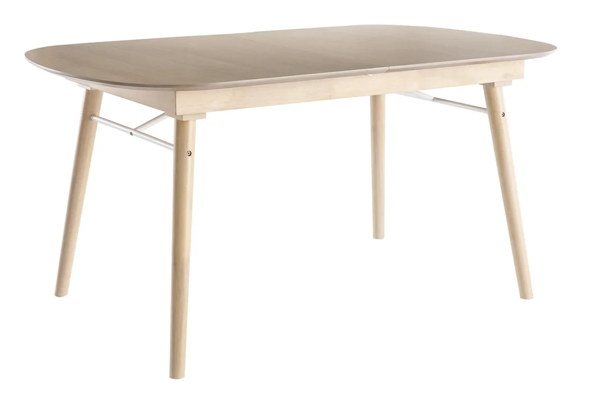 Miliboo Ausziehbarer Esstisch aus hellem Holz L150-180 cm SHELDON* Ausziehtische