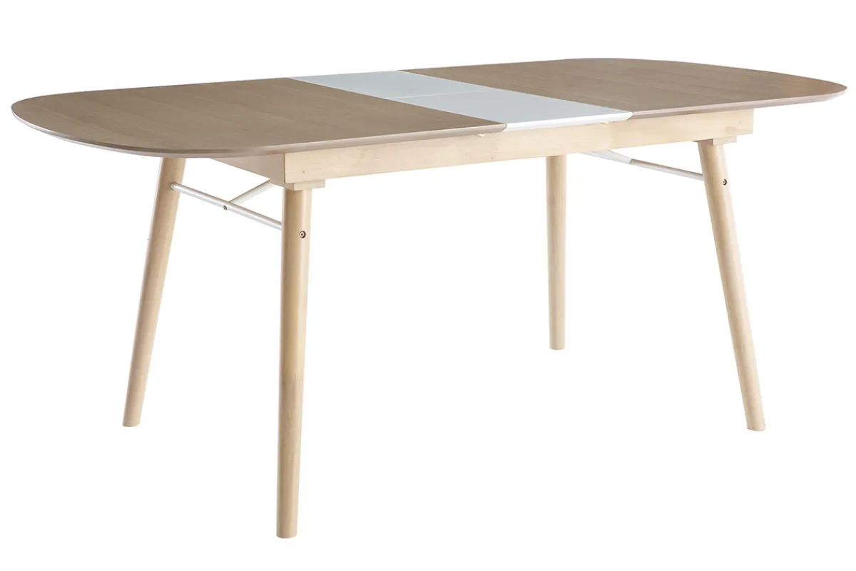 Miliboo Ausziehbarer Esstisch aus hellem Holz L150-180 cm SHELDON* Ausziehtische