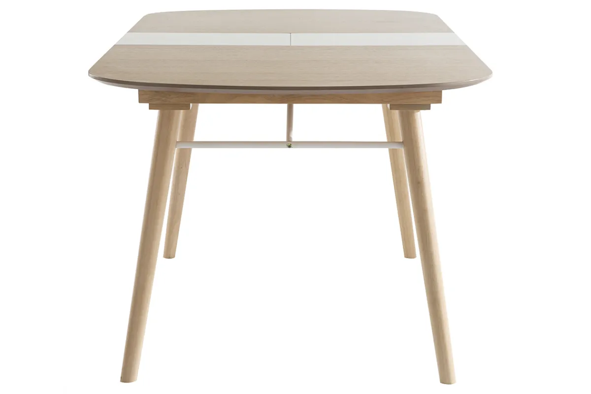 Miliboo Ausziehbarer Esstisch aus hellem Holz L150-180 cm SHELDON* Ausziehtische