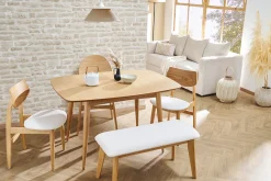Miliboo Ausziehbarer Esstisch Esche naturell Länge 90?130 cm NORDECO* Ausziehtische