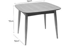 Miliboo Ausziehbarer Esstisch Esche naturell Länge 90?130 cm NORDECO* Ausziehtische