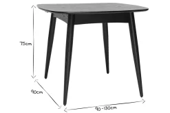 Miliboo Ausziehbarer Esstisch Nussbaum 90x130 cm NORDECO* Ausziehtische