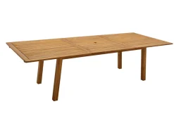 Miliboo Ausziehbarer Gartentisch mit integrierter Verlängerung aus Massivholz B210-300 cm MAYEL* Ausziehtische|Gartentische