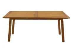 Miliboo Ausziehbarer Gartentisch mit integrierter Verlängerung aus Massivholz B180-240 cm MAYEL* Ausziehtische|Gartentische