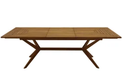 Miliboo Ausziehbarer Gartentisch mit integrierter Verlängerung aus Massivholz B180-240 cm SANTO* Gartentische