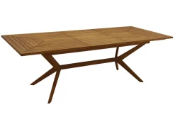 Miliboo Ausziehbarer Gartentisch mit integrierter Verlängerung aus Massivholz B180-240 cm SANTO* Gartentische