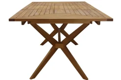 Miliboo Ausziehbarer Gartentisch mit integrierter Verlängerung aus Massivholz B180-240 cm SANTO* Gartentische