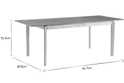 Miliboo Ausziehbarer rechteckiger Esstisch Eschenholz B160-210 cm BONAVISTA* Ausziehtische
