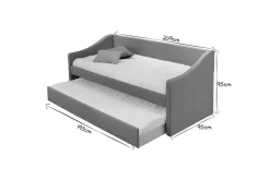 Miliboo Ausziehbett 190x90 cm Hellgrau BEKKER*Kinder Betten Für Erwachsene|Kinderbetten