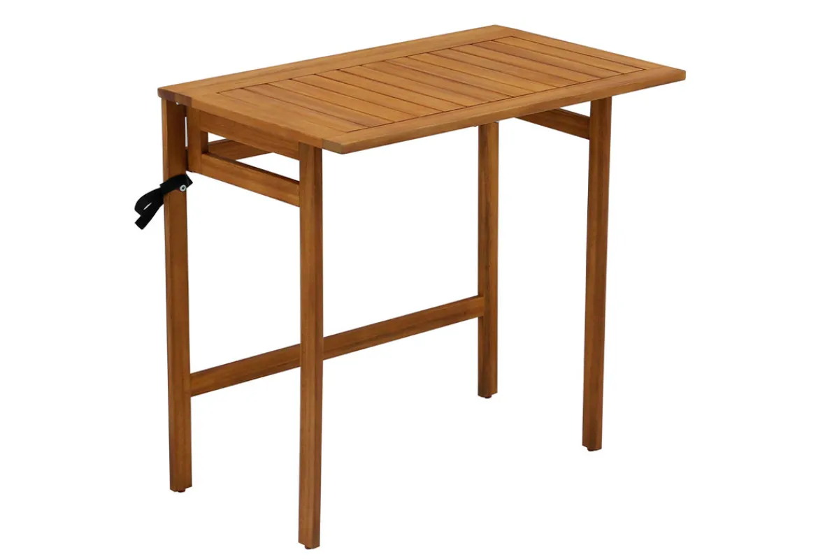 Miliboo Balkon-Klapptisch aus Massivholz B80 cm CARMEN* Gartentische
