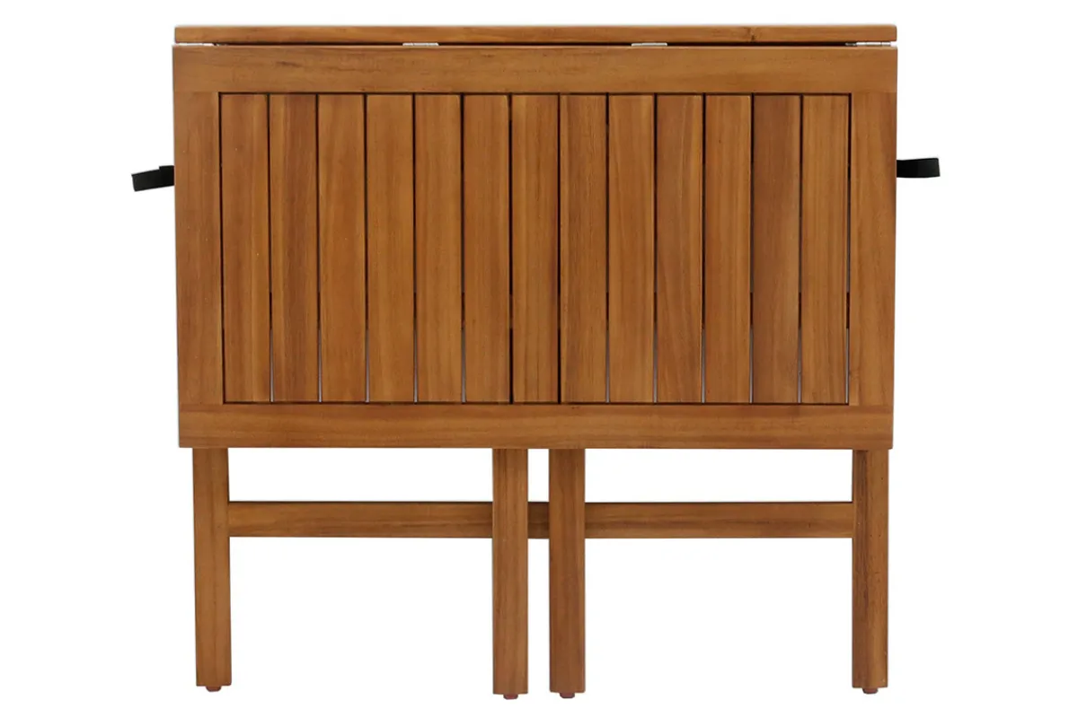 Miliboo Balkon-Klapptisch aus Massivholz B80 cm CARMEN* Gartentische