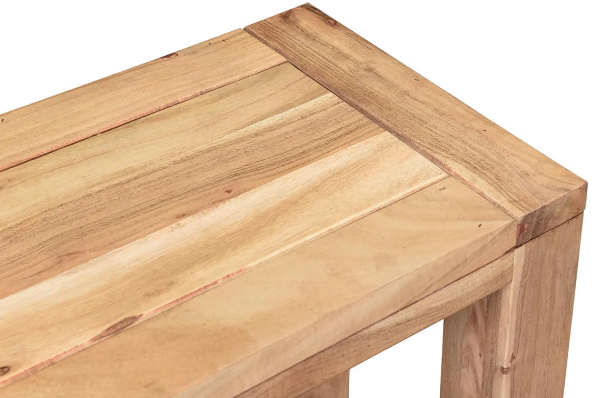 Miliboo Bank aus massivem Akazienholz B95 cm BALTO* Holzstühle|Bänke