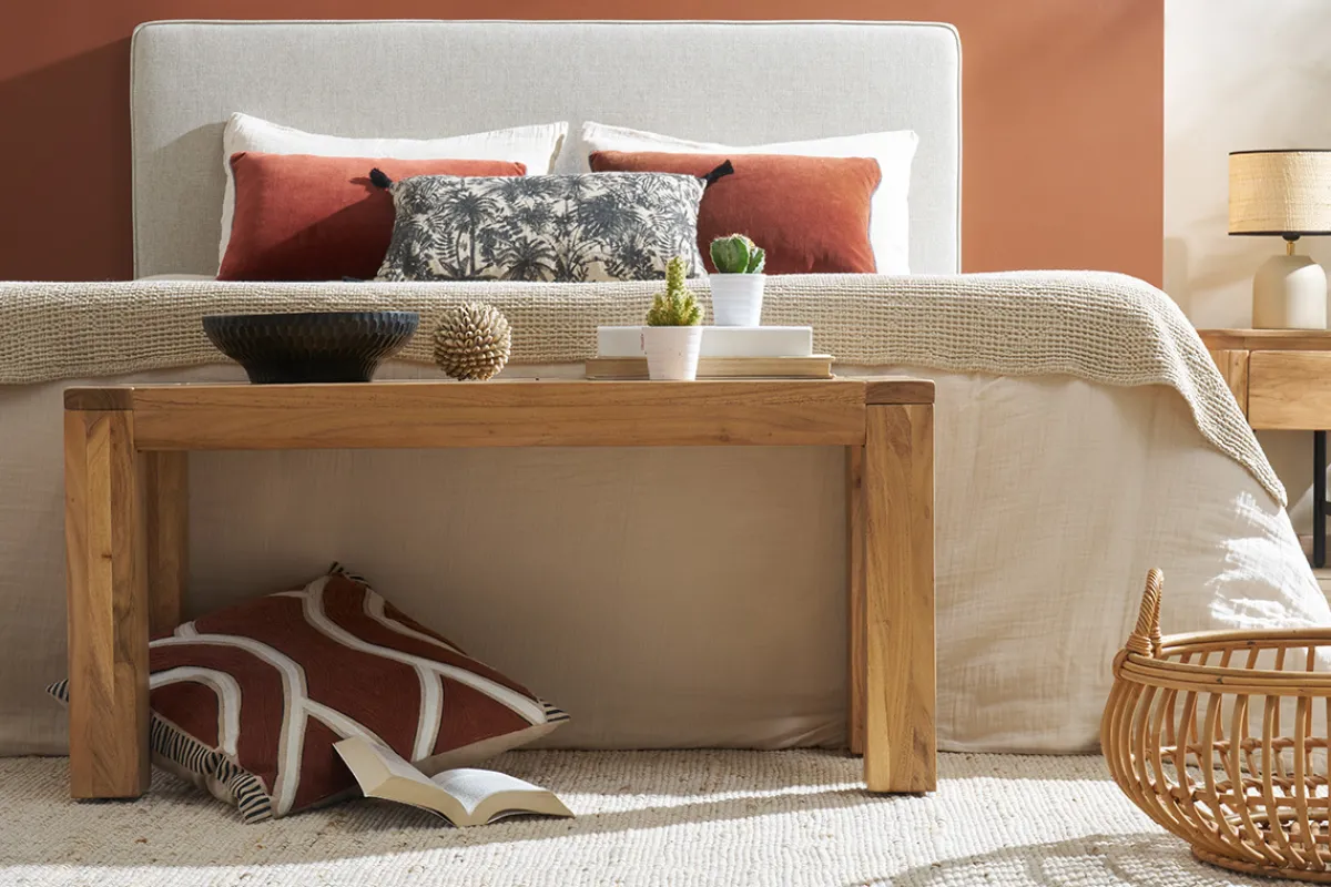 Miliboo Bank aus massivem Akazienholz B95 cm BALTO* Holzstühle|Bänke