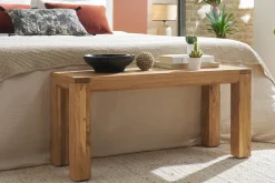 Miliboo Bank aus massivem Akazienholz B95 cm BALTO* Holzstühle|Bänke