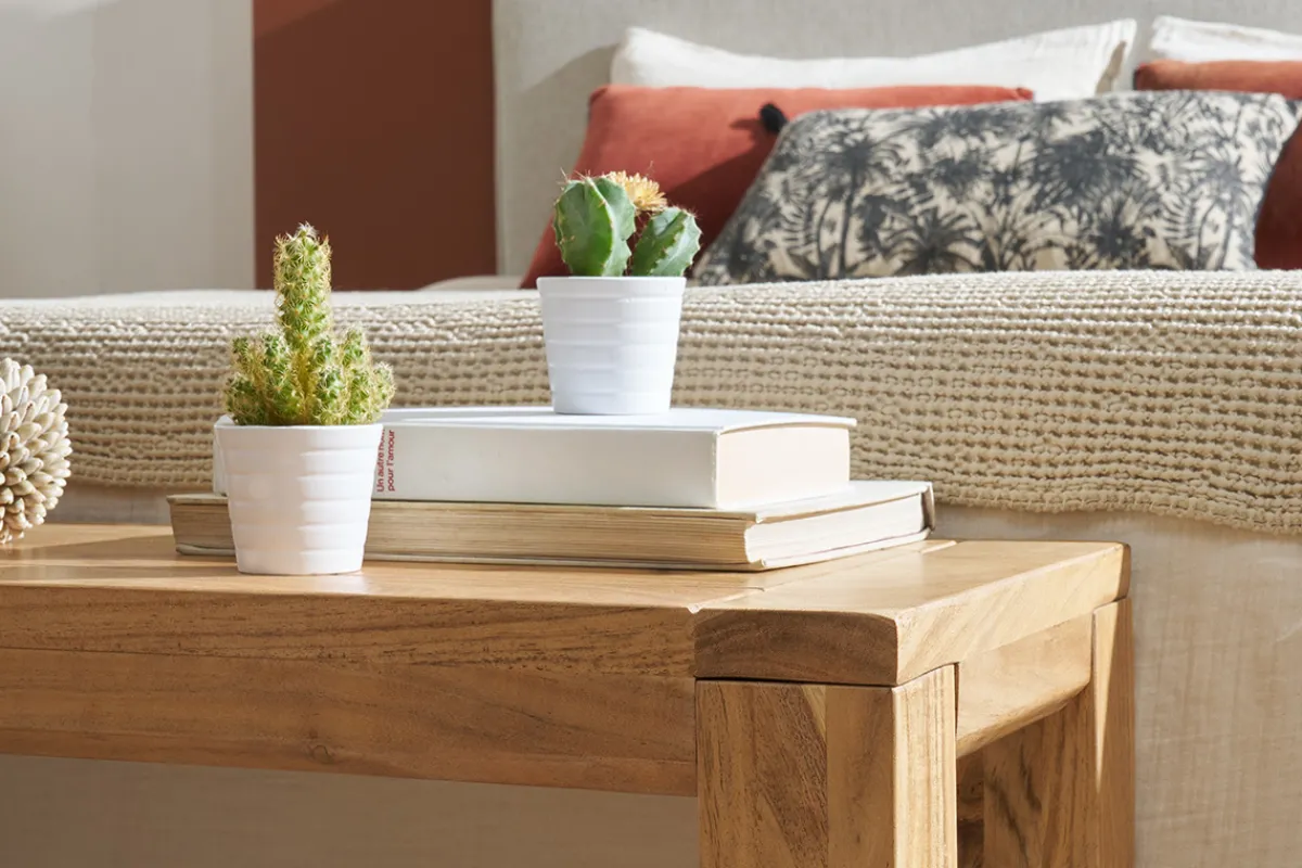 Miliboo Bank aus massivem Akazienholz B95 cm BALTO* Holzstühle|Bänke