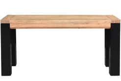 Miliboo Bank aus massivem Akazienholz und schwarzem Metall B95 cm TRAP* Holzstühle|Bänke