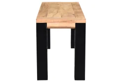 Miliboo Bank aus massivem Akazienholz und schwarzem Metall B95 cm TRAP* Holzstühle|Bänke