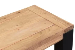 Miliboo Bank aus massivem Akazienholz und schwarzem Metall B95 cm TRAP* Holzstühle|Bänke