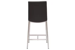 Miliboo Barhocker Aluminium gebürstet PU schwarz (2er-Set) OLLY* Barhocker