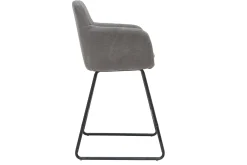Miliboo Barhocker aus grauem Stoff mit Samteffekt H65 cm (2er-Satz) AMIKA* Barhocker