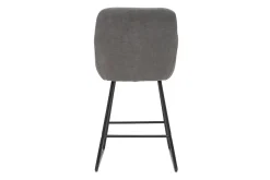 Miliboo Barhocker aus grauem Stoff mit Samteffekt H65 cm (2er-Satz) AMIKA* Barhocker