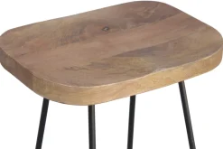 Miliboo Barhocker aus massivem Metall und Mangoholz 75 cm (2er-Satz) RUNKO* Barhocker