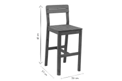 Miliboo Barhocker aus Massivholz Außenbereich H80 cm (2er-Set) AKIS* Barhocker|Gartenstühle