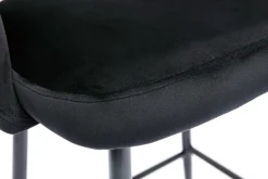 Miliboo Barhocker aus schwarzem Samt und Metall H65 cm (2er-Set) COSETTE* Barhocker