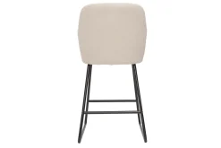 Miliboo Barhocker beiger Stoff mit Samteffekt H65 cm 2er-Set AMIKA* Barhocker