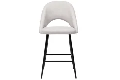Miliboo Barhocker beiger Stoff mit Samteffekt H65cm (2er-Set) COSETTE* Barhocker