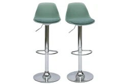 Miliboo Barhocker Design Graugrün (2er-Set) STEEVY* Barhocker
